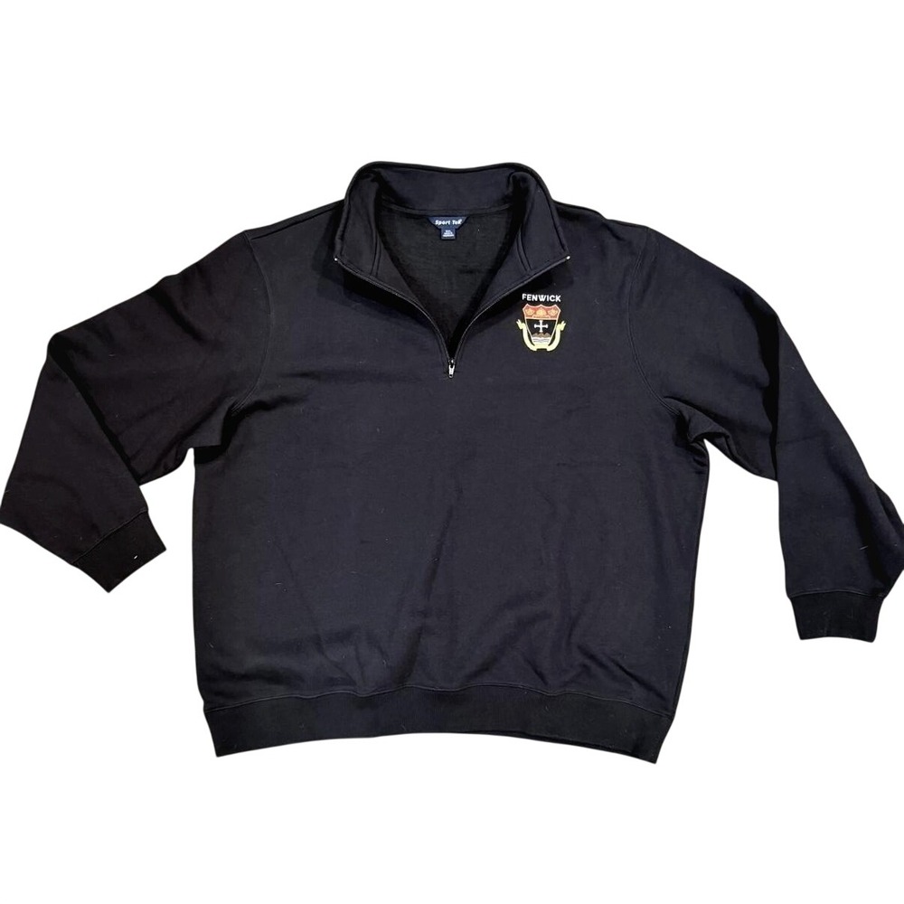 Sport-Tek Fenwick Crest Quarter Zip Pullover Mens 3XL BlackSweatshirt Big & Tall